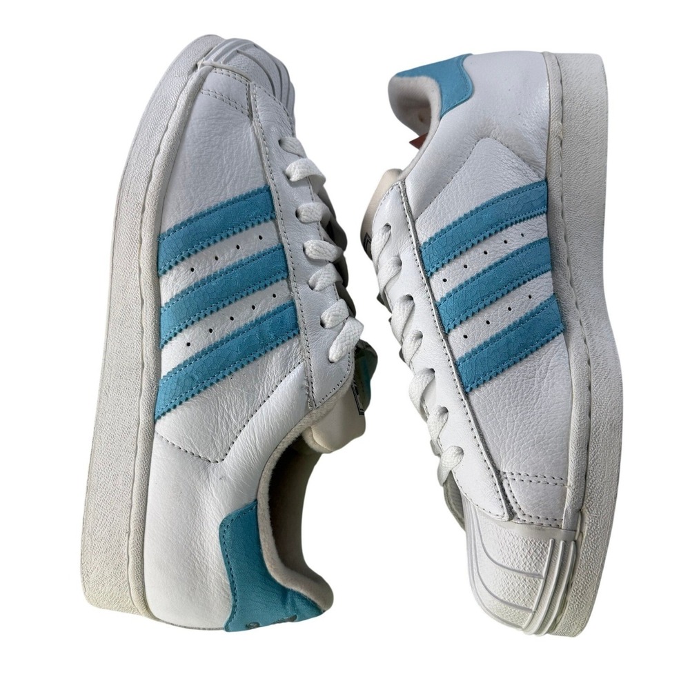 Adidas Superstar II VINTAGE 1998 NEW Cloud White Acqua Sneakers Mens 8 Womens 9